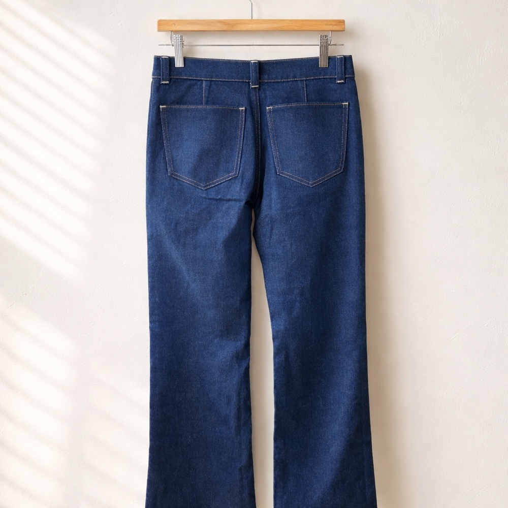 Madewell Women's Dark Blue Flare Jeans - Picture 3 of 5